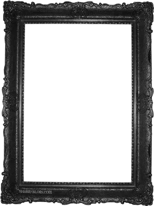 Elegant Black Vintage Photo Frame PNG image