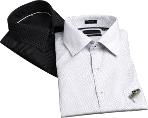 Elegant Blackand White Dress Shirts PNG image