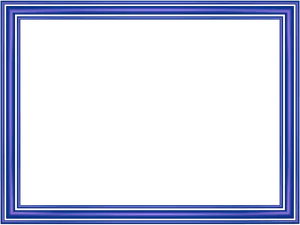 Elegant Blue Border Design PNG