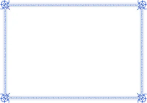 Elegant Blue Certificate Border PNG image