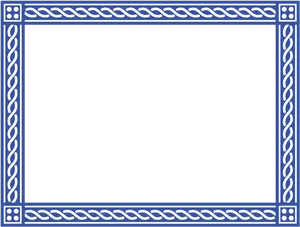 Elegant Blue Decorative Border PNG image