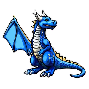Elegant Blue Dragon Sketch PNG Dpx99 PNG