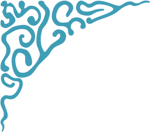 Elegant Blue Flourishes Graphic PNG
