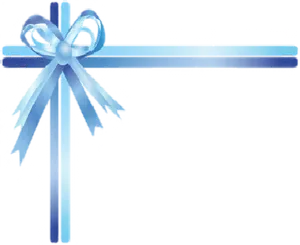 Elegant Blue Gift Ribbon PNG image