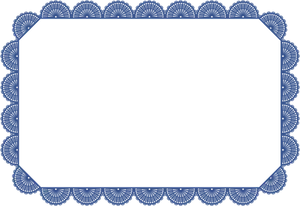 Elegant Blue Lace Frame PNG image