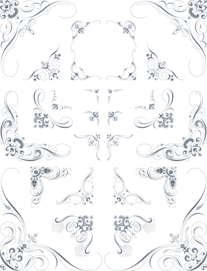 Elegant Blue Ornament Vector Background PNG image