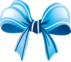 Elegant Blue Ribbon Graphic PNG image