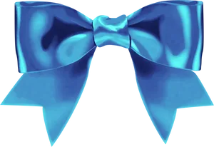 Elegant Blue Satin Ribbon PNG image