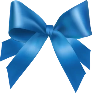 Elegant Blue Satin Ribbon PNG image