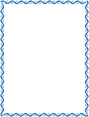 Elegant Blue Scalloped Border PNG image