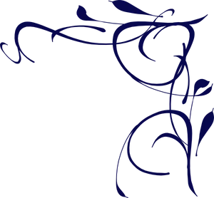 Elegant Blue Swirls Design PNG image
