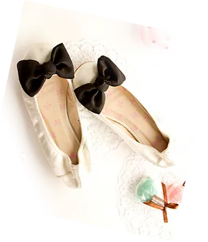 Elegant Bow Flats Product Photography PNG image