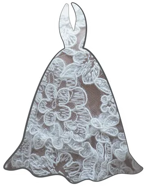 Elegant Bridal Gown Design PNG