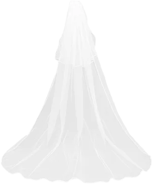 Elegant Bridal Veil Design PNG image