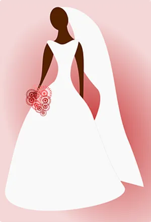 Elegant Bride Vector Illustration PNG image