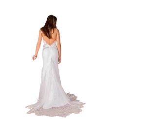 Elegant Bridein White Gown