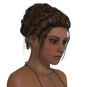 Elegant Brunette3 D Model
