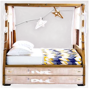 Elegant Bunk Bed PNG 06132024