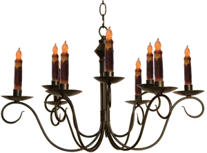 Elegant Candle Chandelier PNG image