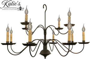 Elegant Candle Style Chandelier PNG image