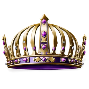 Elegant Cartoon Crown PNG 7
