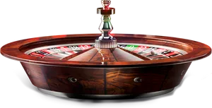 Elegant Casino Roulette Wheel PNG image