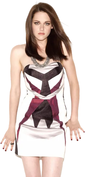 Elegant Celebrityin Designer Dress PNG image