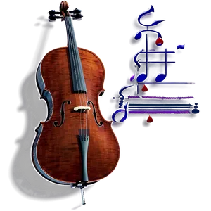 Elegant Cello Design Png 75 PNG image