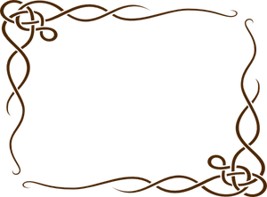Elegant Celtic Knot Border Frame PNG image