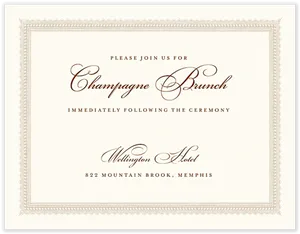 Elegant Champagne Brunch Invitation PNG