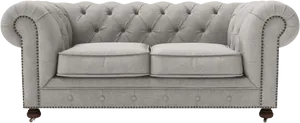 Elegant Chesterfield Sofa PNG image
