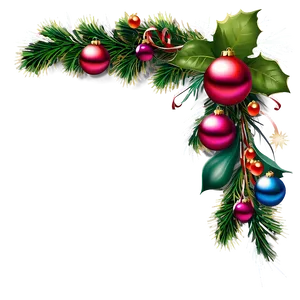 Elegant Christmas Border Png Lrt PNG image