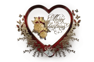 Elegant Christmas Heart Greeting