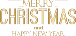 Elegant Christmas New Year Greeting PNG image