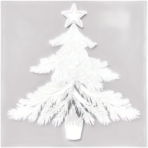 Elegant Christmas Tree Sketch PNG 06132024