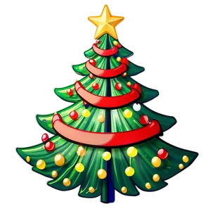 Elegant Christmas Tree Sketch PNG Kvb92 PNG