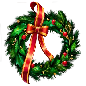 Elegant Christmas Wreath Png 05232024 PNG image