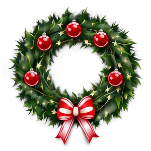 Elegant Christmas Wreath Png 25 PNG image