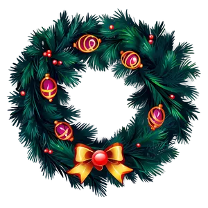 Elegant Christmas Wreath Png Gdk44 PNG image