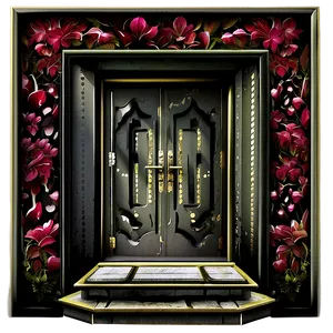 Elegant Closed Door Artwork Png Eog PNG image