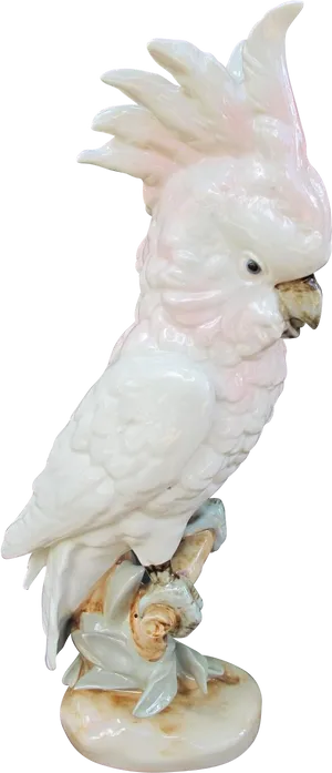Elegant Cockatoo Sculpture PNG image
