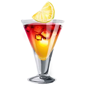 Elegant Cocktail Glass PNG 13