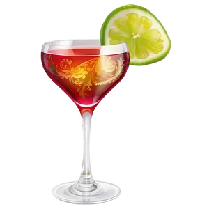 Elegant Cocktail Glasses Png Cbh21 PNG image