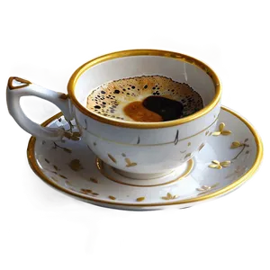 Elegant Coffee Cup PNG Wkh