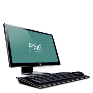 Elegant Computer Mockup PNG Xvm