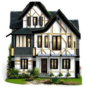 Elegant Cottage Architecture Png 29 PNG image