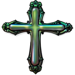 Elegant Cross Outline Png 06122024 PNG image