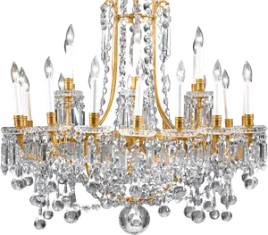 Elegant Crystal Chandelier Illumination PNG image