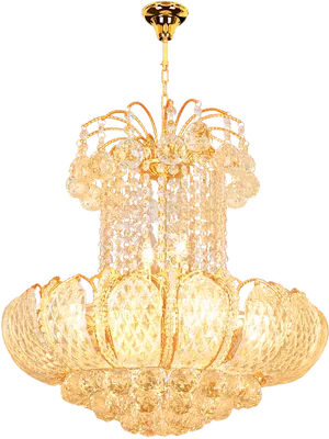 Elegant Crystal Chandelier Lighting PNG image