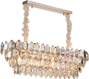 Elegant Crystal Pendant Light PNG image